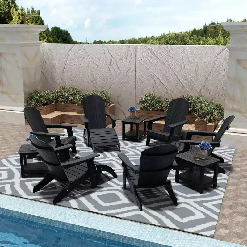 WestinTrends Tuscany HIPS Outdoor Patio Folding Adirondack Chair (set di 12 pezzi)