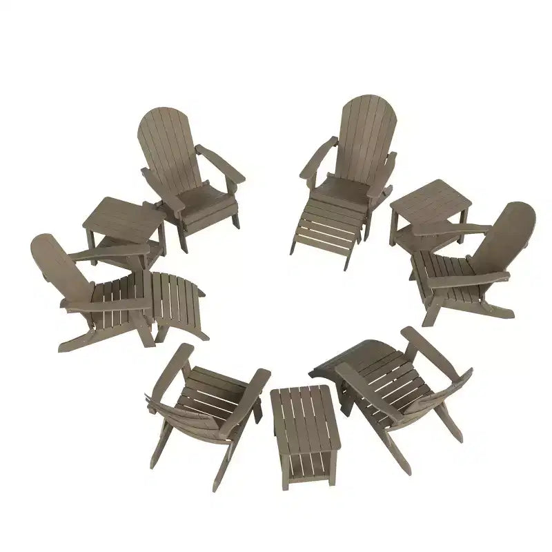 WestinTrends Tuscany HIPS Outdoor Patio Folding Adirondack Chair (set di 12 pezzi)