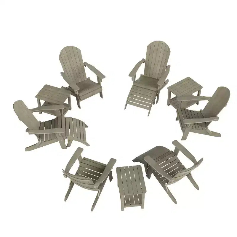 WestinTrends Tuscany HIPS Outdoor Patio Folding Adirondack Chair (set di 12 pezzi)