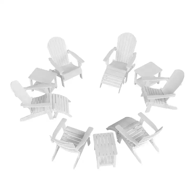 WestinTrends Tuscany HIPS Outdoor Patio Folding Adirondack Chair (set di 12 pezzi)