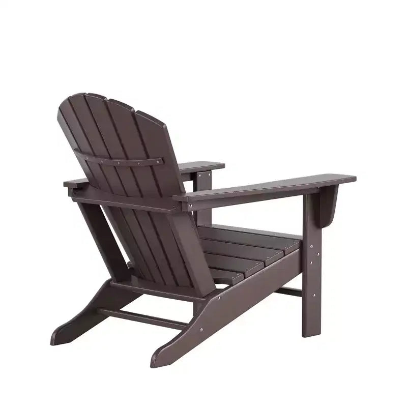 WestinTrends Dylan Sedie Adirondack da Esterno in HDPE con Pouf e Tavolino (Set Conversazione da 5 Pezzi)