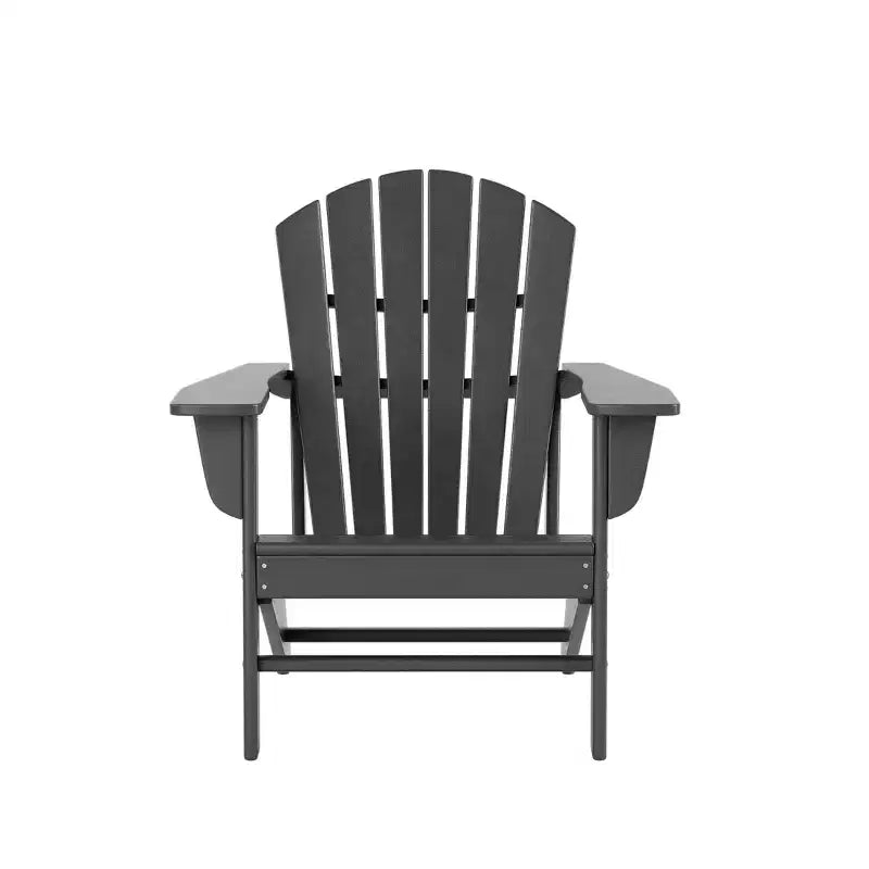WestinTrends Dylan Sedie Adirondack da Esterno in HDPE con Pouf e Tavolino (Set Conversazione da 5 Pezzi)
