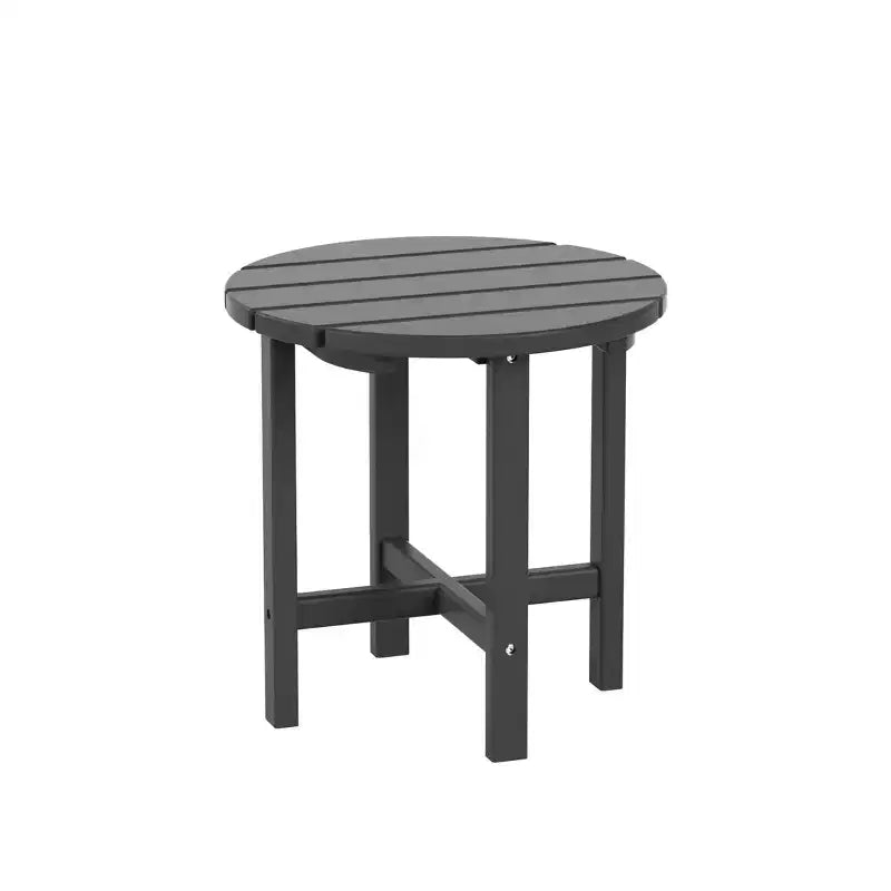 WestinTrends Dylan Sedie Adirondack da Esterno in HDPE con Pouf e Tavolino (Set Conversazione da 5 Pezzi)