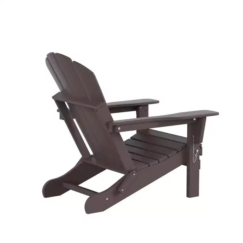 WestinTrends Malibu Sedie Pieghevoli Poly Adirondack da Esterno in HDPE con Pouf (Set Conversazione 4 Pezzi)