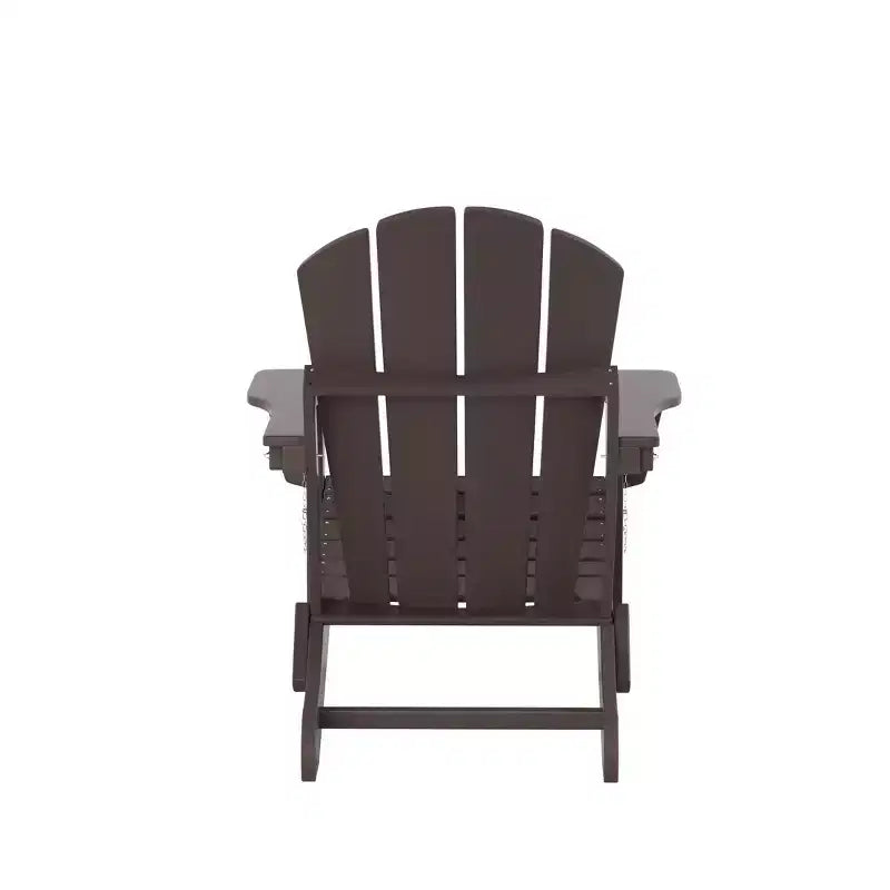 WestinTrends Malibu Sedie Pieghevoli Poly Adirondack da Esterno in HDPE con Pouf (Set Conversazione 4 Pezzi)