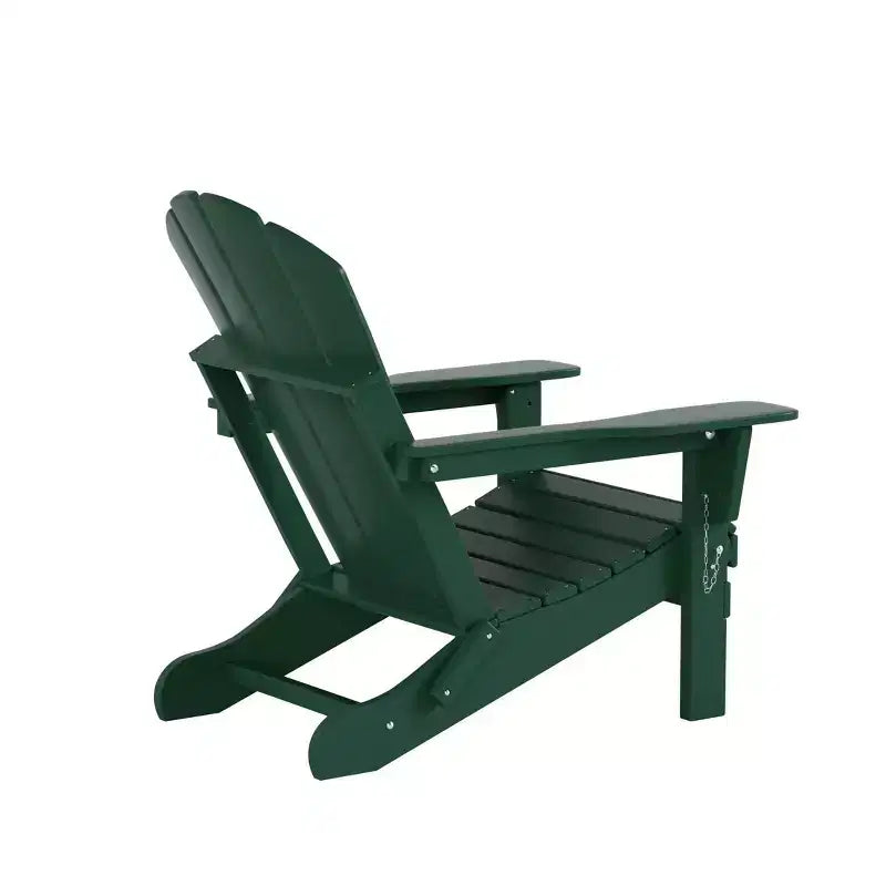 WestinTrends Malibu Sedie Pieghevoli Poly Adirondack da Esterno in HDPE con Pouf (Set Conversazione 4 Pezzi)