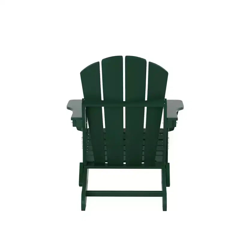 WestinTrends Malibu Sedie Pieghevoli Poly Adirondack da Esterno in HDPE con Pouf (Set Conversazione 4 Pezzi)