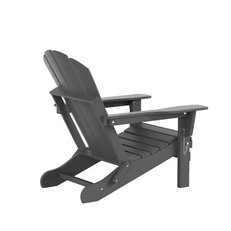 WestinTrends Malibu Sedie Pieghevoli Poly Adirondack da Esterno in HDPE con Pouf (Set Conversazione 4 Pezzi)