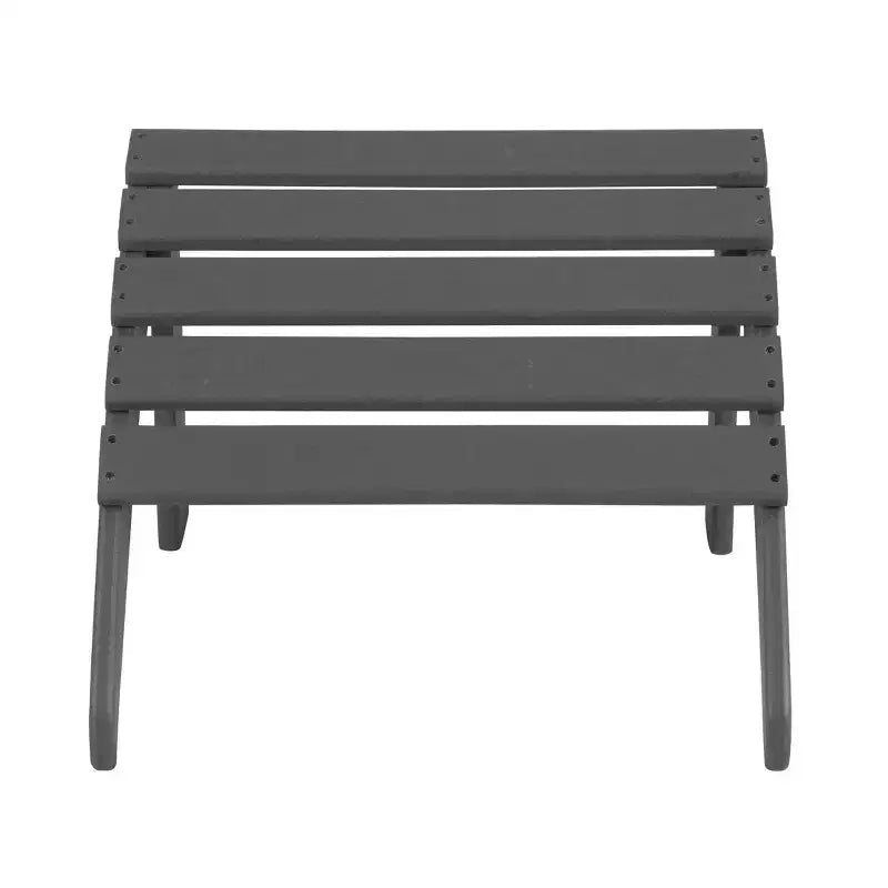 WestinTrends Malibu Sedie Pieghevoli Poly Adirondack da Esterno in HDPE con Pouf (Set Conversazione 4 Pezzi)