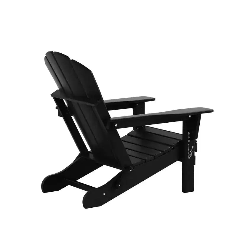 WestinTrends Malibu Sedie Pieghevoli Poly Adirondack da Esterno in HDPE con Pouf (Set Conversazione 4 Pezzi)