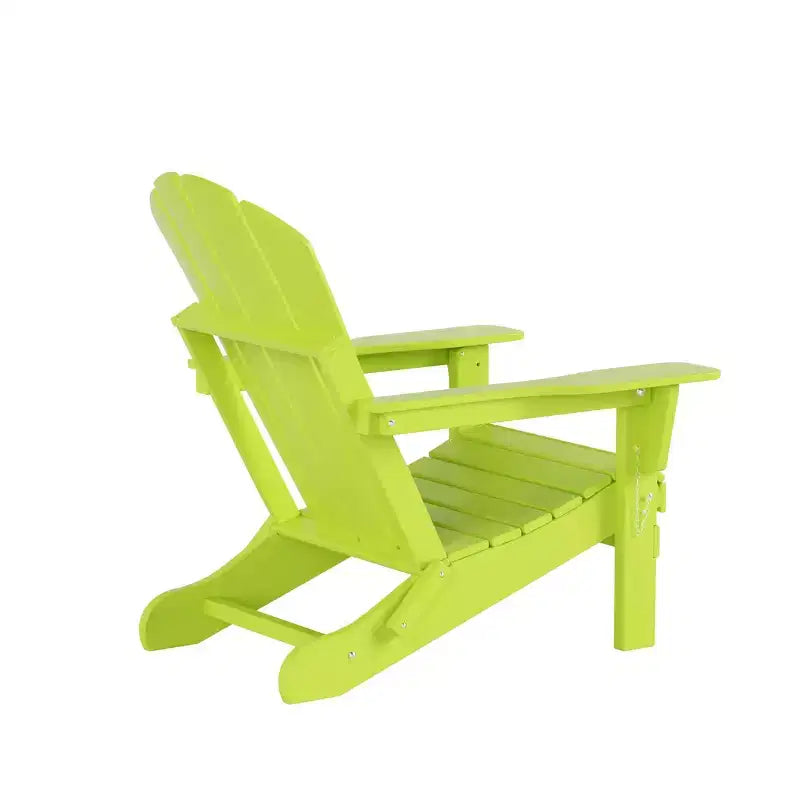WestinTrends Malibu Sedie Pieghevoli Poly Adirondack da Esterno in HDPE con Pouf (Set Conversazione 4 Pezzi)