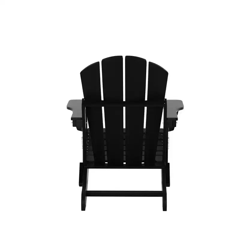 WestinTrends Malibu Sedie Pieghevoli Poly Adirondack da Esterno in HDPE con Pouf (Set Conversazione 4 Pezzi)