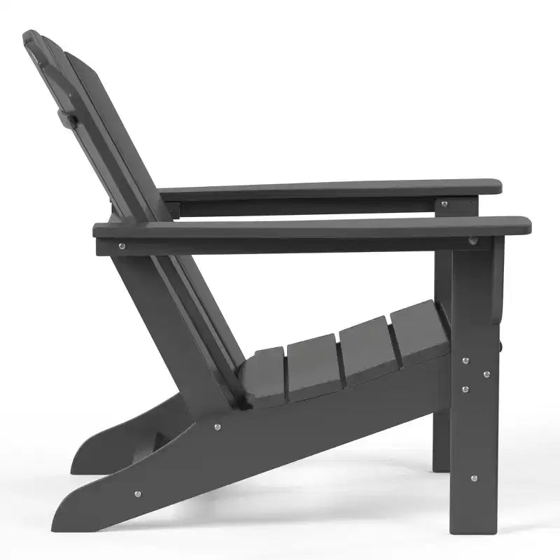 WestinTrends Dylan Sedie Adirondack da Esterno in HDPE con Pouf (Set Conversazione da 4 Pezzi)