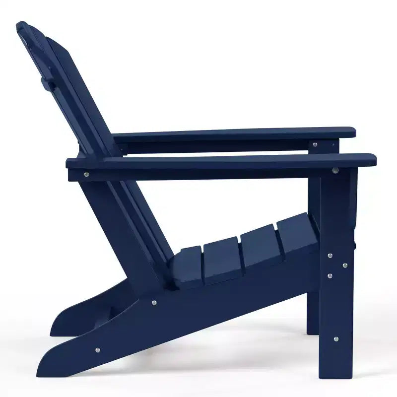 WestinTrends Dylan Sedie Adirondack da Esterno in HDPE con Pouf (Set Conversazione da 4 Pezzi)