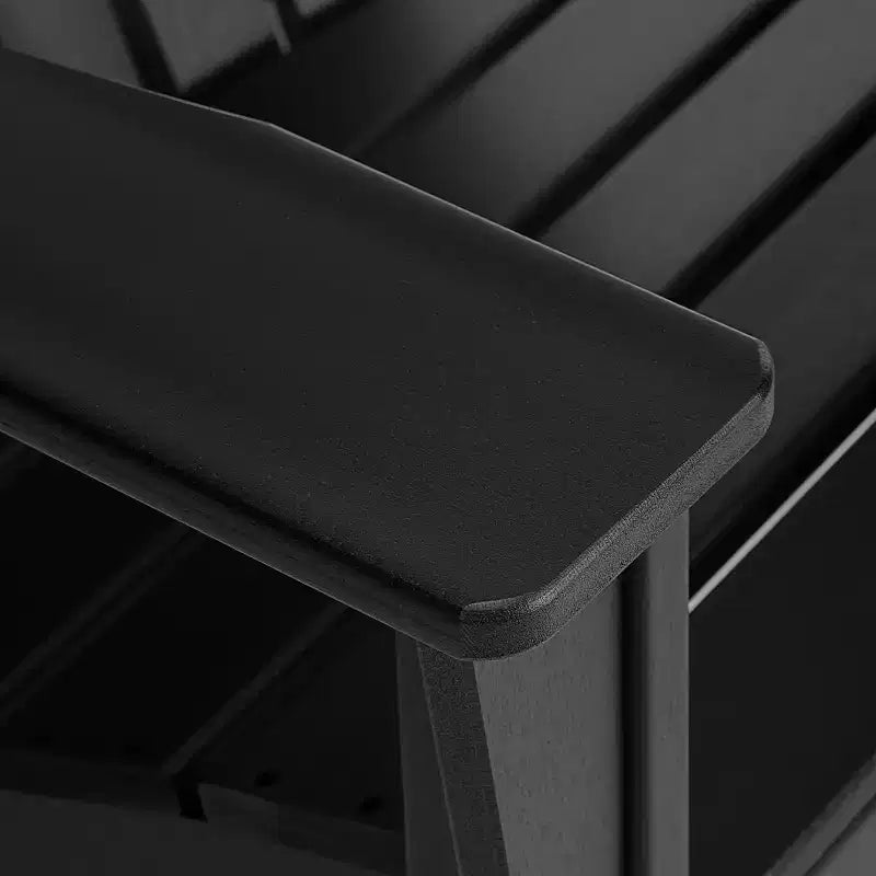 WestinTrends Dylan Sedie Adirondack da Esterno in HDPE con Pouf (Set Conversazione da 4 Pezzi)