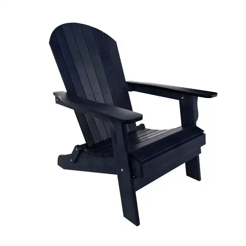 WestinTrends Toscana HIPS Sedie Adirondack Pieghevoli da Esterno per Patio con Poggiapiedi (Set Conversazione da 4 Pezzi)