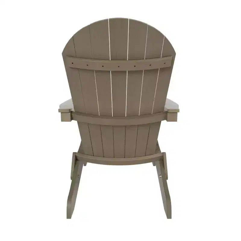 WestinTrends Toscana HIPS Sedie Adirondack Pieghevoli da Esterno per Patio con Poggiapiedi (Set Conversazione da 4 Pezzi)