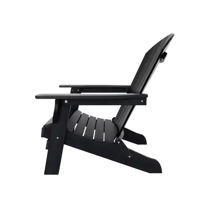 WestinTrends Toscana HIPS Sedie Adirondack Pieghevoli da Esterno per Patio con Poggiapiedi (Set Conversazione da 4 Pezzi)