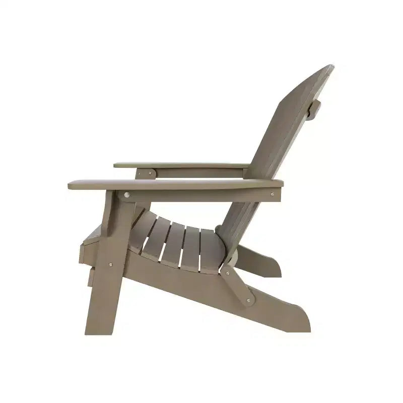 WestinTrends Tuscany HIPS - Set da conversazione da 5 pezzi per esterni con poltrone Adirondack pieghevoli, poggiapiedi e tavolino laterale