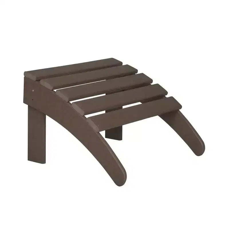 WestinTrends Malibu Set pieghevole da esterno 3 pezzi in HDPE: sedia Adirondack con ottomana e tavolino laterale