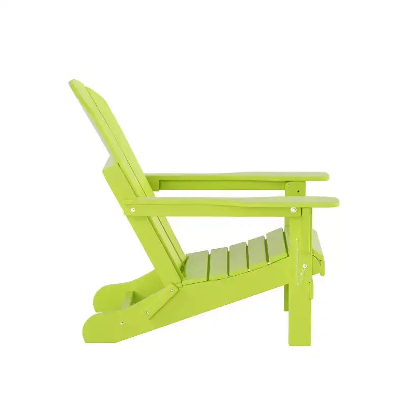 WestinTrends Malibu Set pieghevole da esterno 3 pezzi in HDPE: sedia Adirondack con ottomana e tavolino laterale