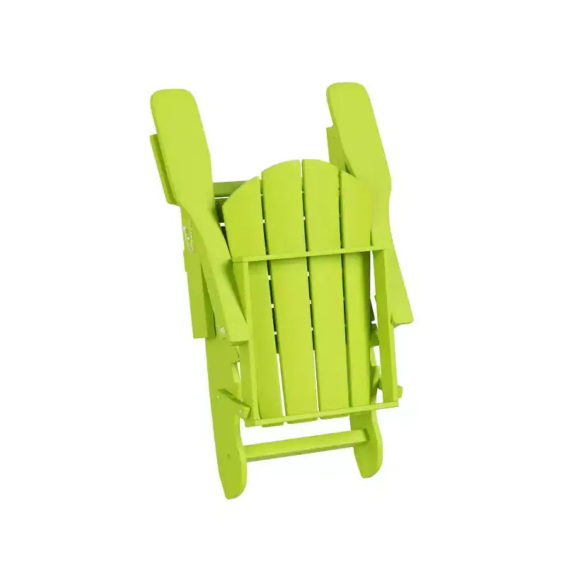 WestinTrends Malibu Set pieghevole da esterno 3 pezzi in HDPE: sedia Adirondack con ottomana e tavolino laterale