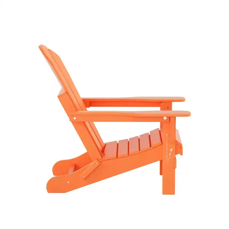 WestinTrends Malibu Set pieghevole da esterno 3 pezzi in HDPE: sedia Adirondack con ottomana e tavolino laterale
