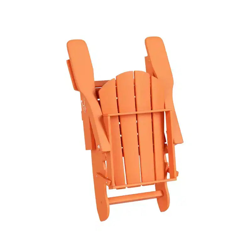 WestinTrends Malibu Set pieghevole da esterno 3 pezzi in HDPE: sedia Adirondack con ottomana e tavolino laterale