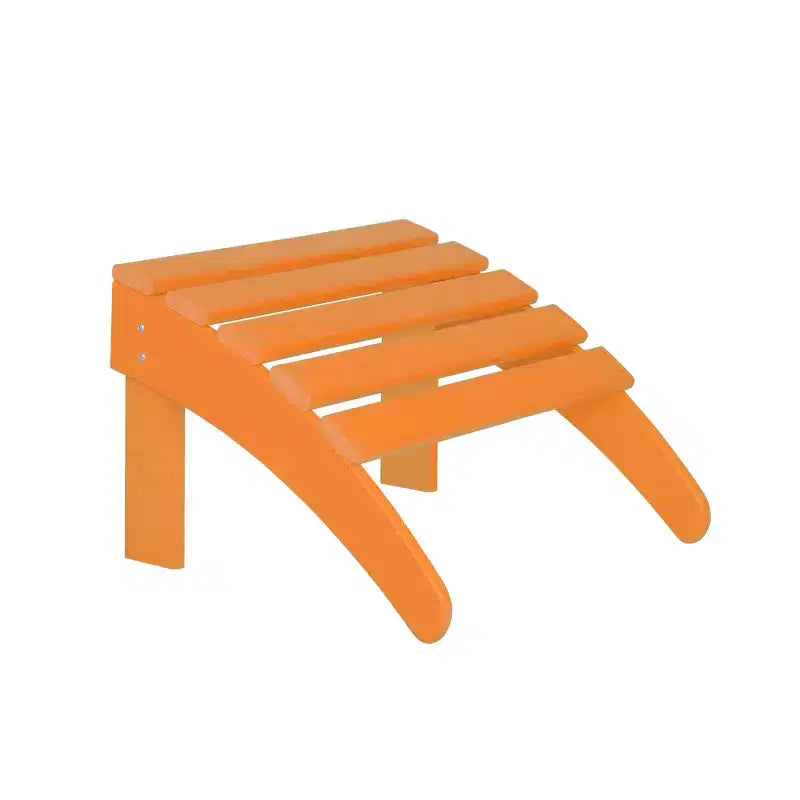 WestinTrends Malibu Set pieghevole da esterno 3 pezzi in HDPE: sedia Adirondack con ottomana e tavolino laterale