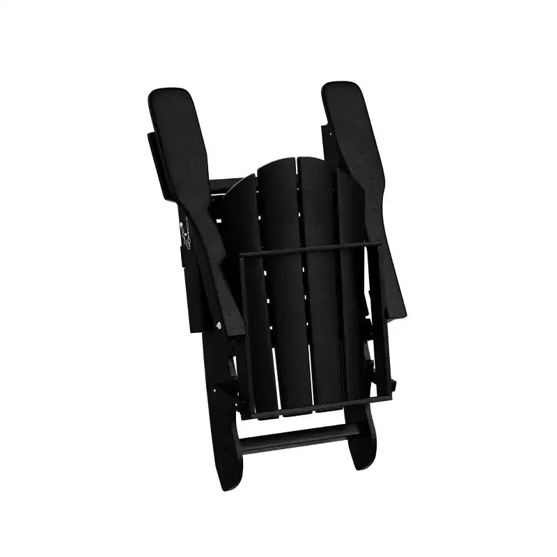 WestinTrends Malibu Set pieghevole da esterno 3 pezzi in HDPE: sedia Adirondack con ottomana e tavolino laterale