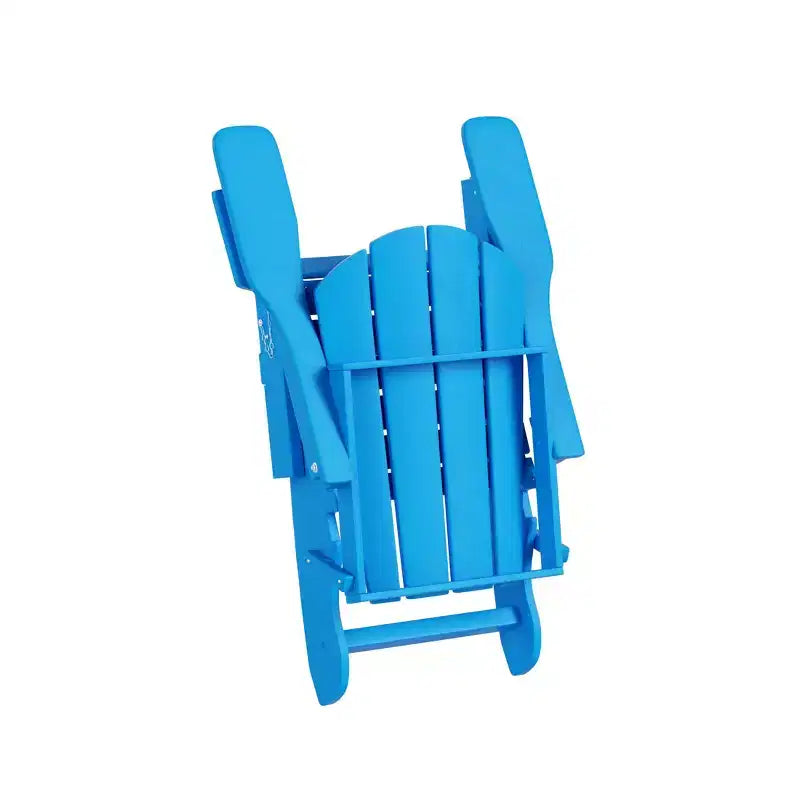 WestinTrends Malibu Set pieghevole da esterno 3 pezzi in HDPE: sedia Adirondack con ottomana e tavolino laterale
