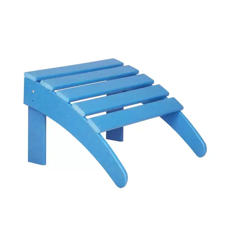 WestinTrends Malibu Set pieghevole da esterno 3 pezzi in HDPE: sedia Adirondack con ottomana e tavolino laterale
