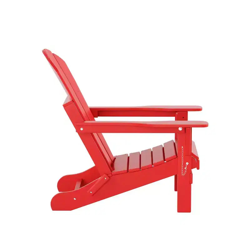 WestinTrends Malibu Set pieghevole da esterno 3 pezzi in HDPE: sedia Adirondack con ottomana e tavolino laterale