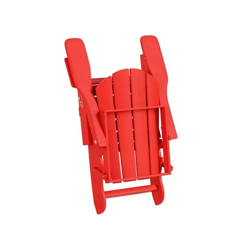 WestinTrends Malibu Set pieghevole da esterno 3 pezzi in HDPE: sedia Adirondack con ottomana e tavolino laterale