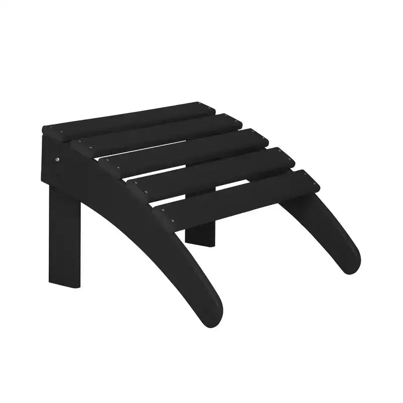 WestinTrends Malibu Set pieghevole da esterno 3 pezzi in HDPE: sedia Adirondack con ottomana e tavolino laterale