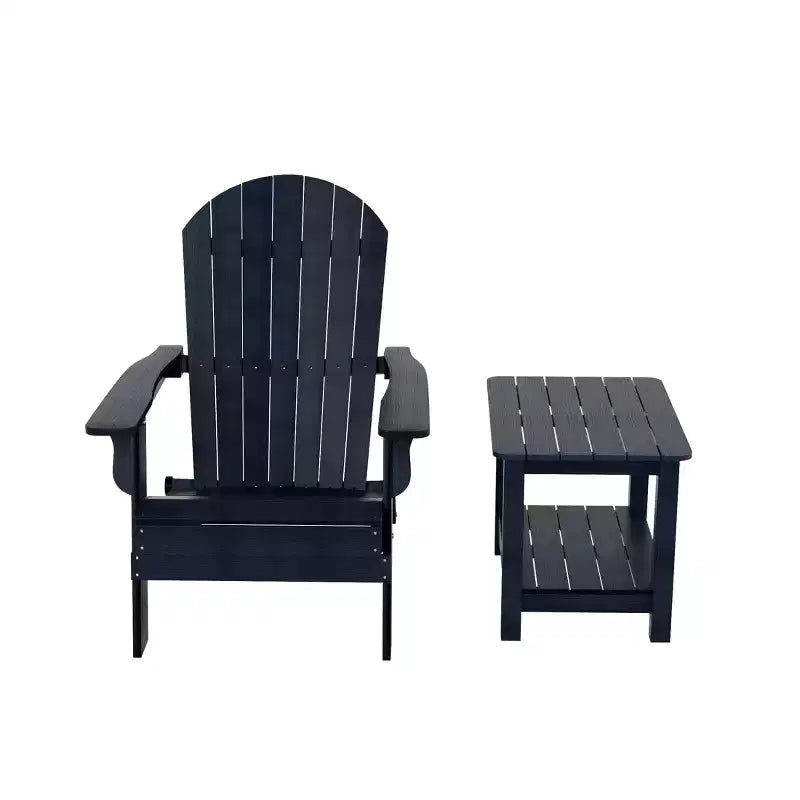Fauteuil Adirondack pliable Tuscany HIPS pour l'extérieur avec table d'appoint (ensemble 2 pièces) de WestinTrends