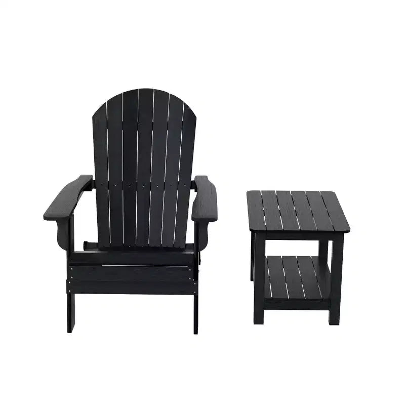 Fauteuil Adirondack pliable Tuscany HIPS pour l'extérieur avec table d'appoint (ensemble 2 pièces) de WestinTrends