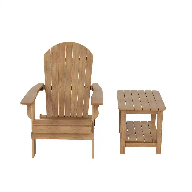 Fauteuil Adirondack pliable Tuscany HIPS pour l'extérieur avec table d'appoint (ensemble 2 pièces) de WestinTrends