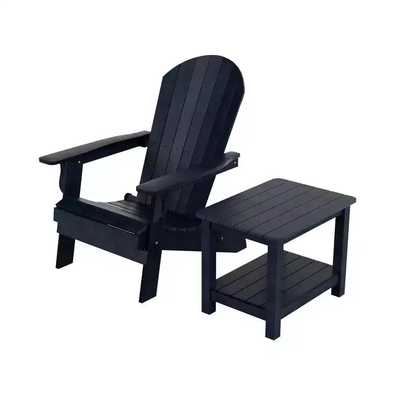 WestinTrends Tuscany HIPS Sedia Pieghevole Adirondack da Esterno per Patio con Tavolino (Set da 2 Pezzi)