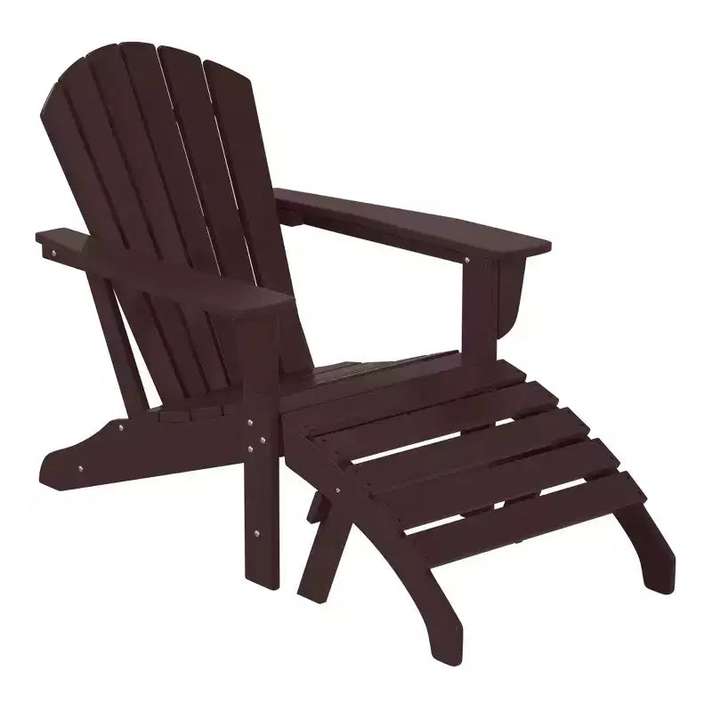 WestinTrends Dylan Sedia Adirondack da Esterno in HDPE con Pouf (Set da 2 Pezzi)