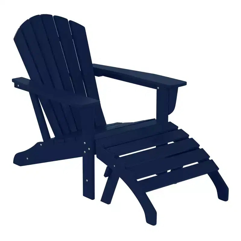 WestinTrends Dylan Sedia Adirondack da Esterno in HDPE con Pouf (Set da 2 Pezzi)