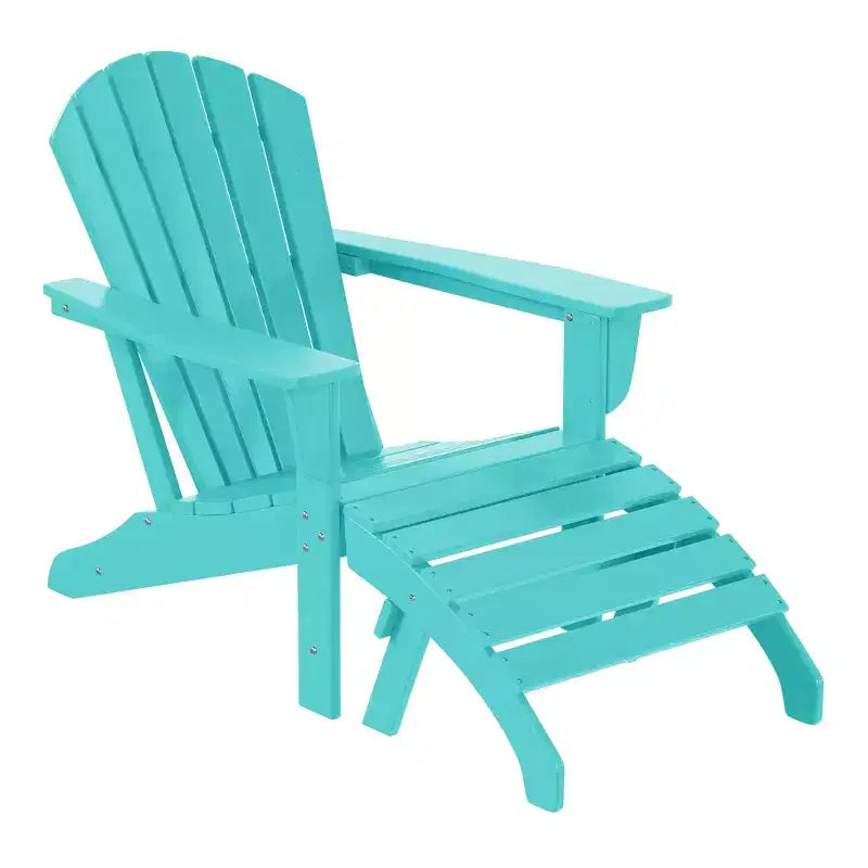 WestinTrends Dylan Sedia Adirondack da Esterno in HDPE con Pouf (Set da 2 Pezzi)