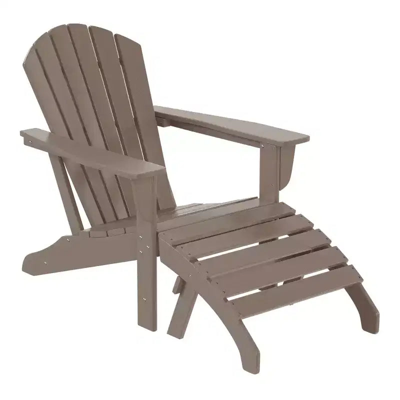 WestinTrends Dylan Sedia Adirondack da Esterno in HDPE con Pouf (Set da 2 Pezzi)