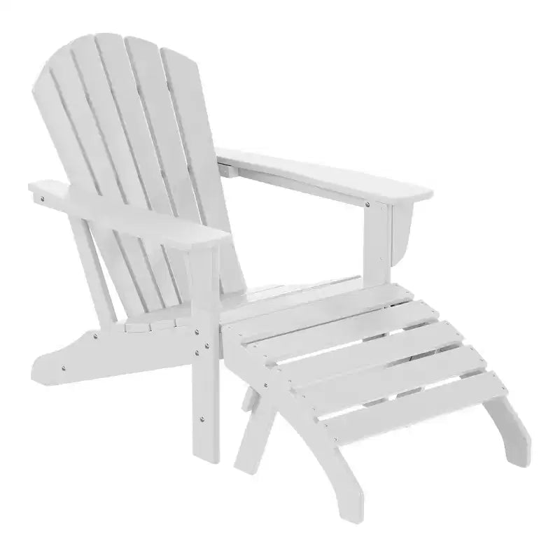 WestinTrends Dylan Sedia Adirondack da Esterno in HDPE con Pouf (Set da 2 Pezzi)