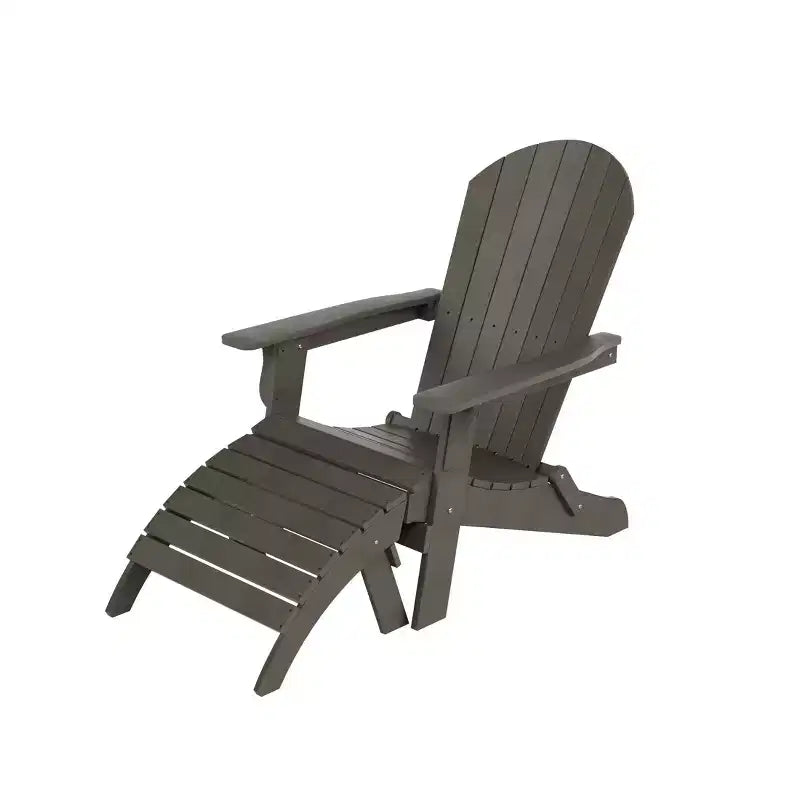 WestinTrends Tuscany Set Sdraio Pieghevole Adirondack da Esterno in HIPS con Poggiapiedi (Set 2 Pezzi)