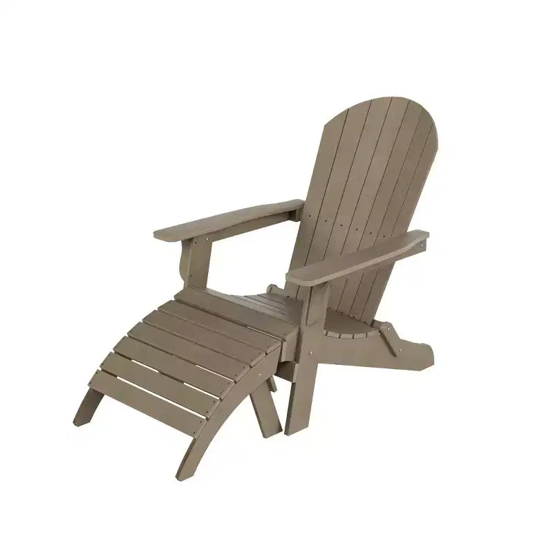 WestinTrends Tuscany Set Sdraio Pieghevole Adirondack da Esterno in HIPS con Poggiapiedi (Set 2 Pezzi)