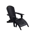 WestinTrends Tuscany HIPS Outdoor Patio Folding Adirondack Chair with Ottoman (2-Piece Set)