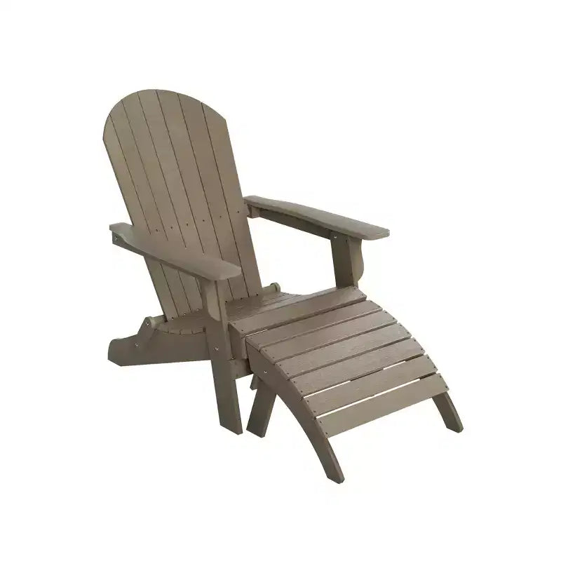 WestinTrends Tuscany Set Sdraio Pieghevole Adirondack da Esterno in HIPS con Poggiapiedi (Set 2 Pezzi)