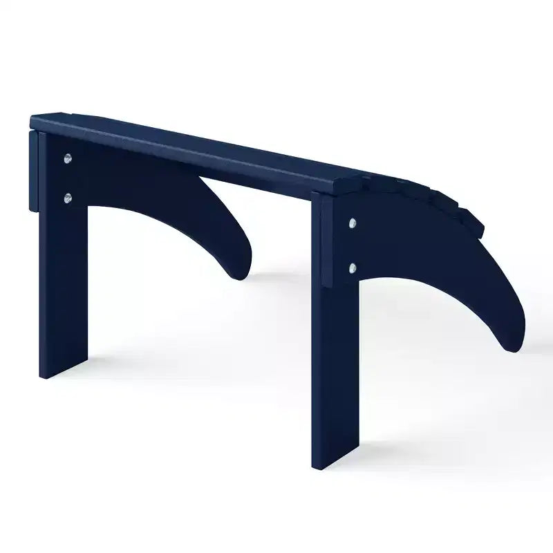 WestinTrends Malibu Sedia Adirondack Pieghevole da Esterno in HDPE con Poggiapiedi e Tavolino - Blu Marino