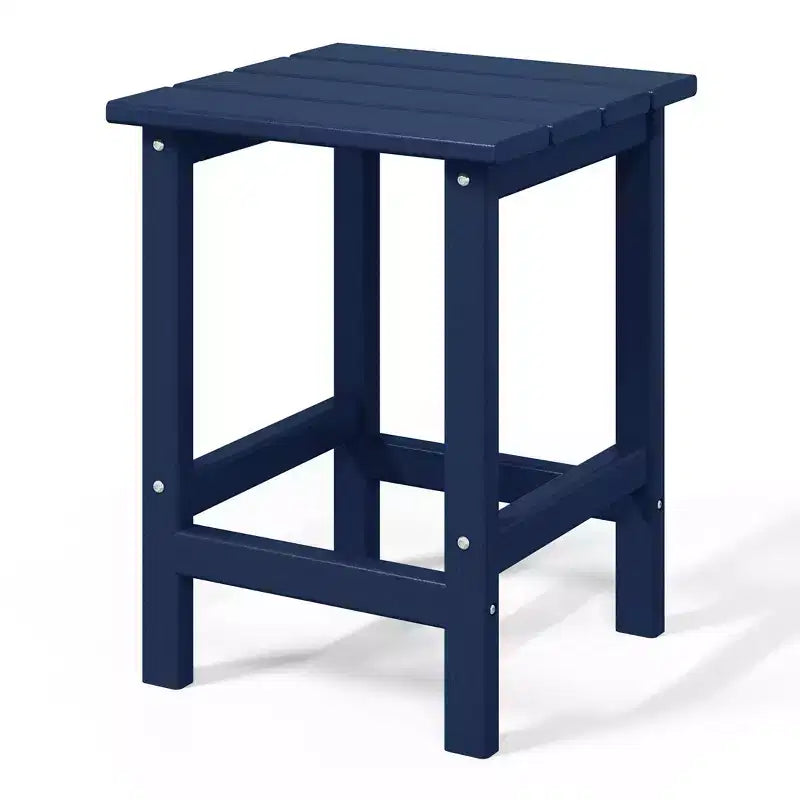 WestinTrends Malibu Sedia Adirondack Pieghevole da Esterno in HDPE con Poggiapiedi e Tavolino - Blu Marino